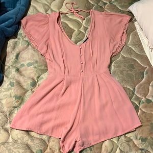 Pink TRIXXI romper. Size S. Like New